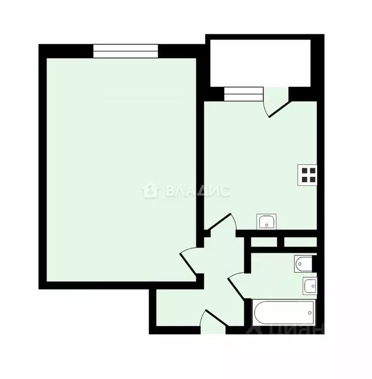 1-к кв. Санкт-Петербург ул. Плесецкая, 10 (30.0 м) - Фото 1