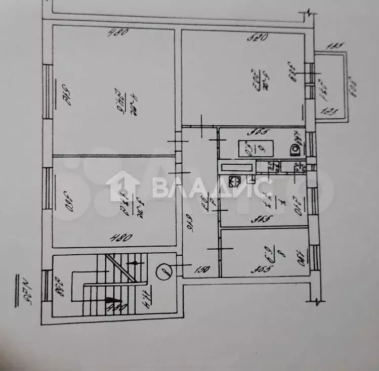 3-к. квартира, 92 м, 2/4 эт. - Фото 0