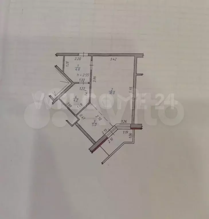 1-к. квартира, 31,8 м, 13/17 эт. - Фото 0