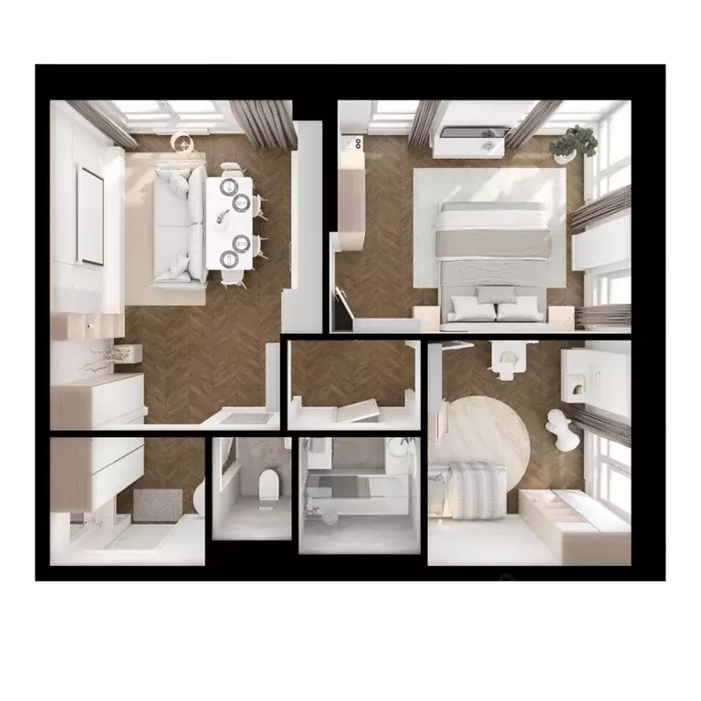 2-к кв. Москва Кронштадтский 9 жилой комплекс, 11.3 (55.4 м) - Фото 2