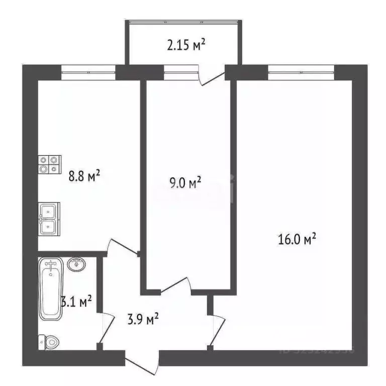 2-к кв. Вологодская область, Шексна рп, Шексна Северная мкр ул. Труда, ... - Фото 1