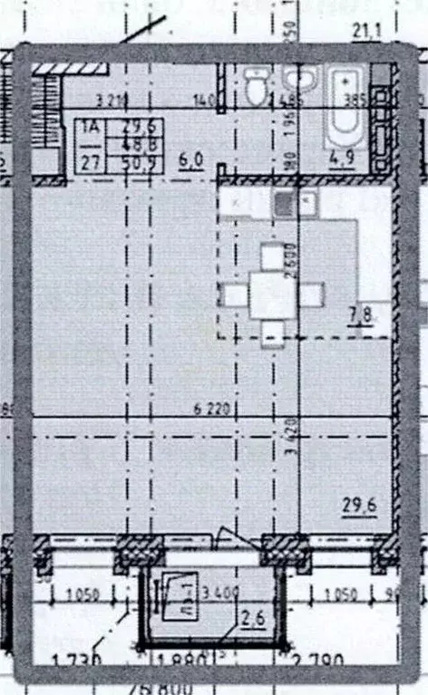 1-к кв. Иркутская область, Иркутск ул. Красноказачья, 84 (51.7 м) - Фото 1