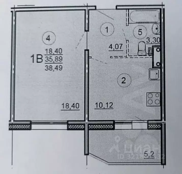 1-к кв. Тверская область, Тверь ул. Фрунзе, 2к1 (41.5 м) - Фото 1