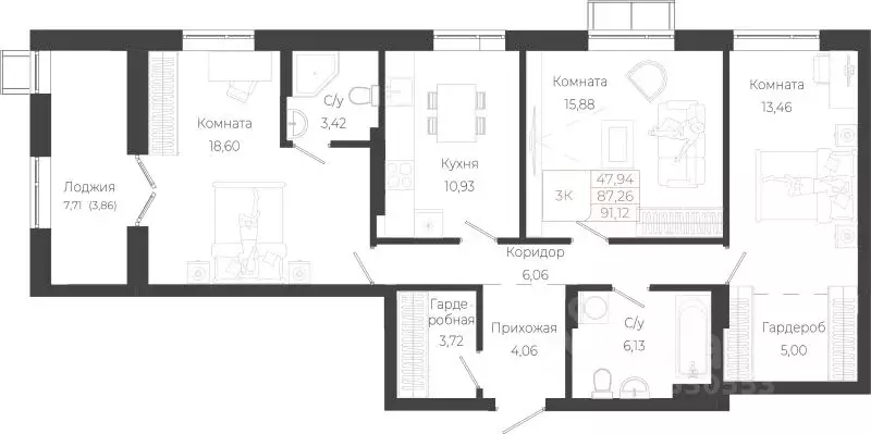 3-к кв. Алтай, Майминский район, с. Майма ул. Энергетиков (91.11 м) - Фото 0