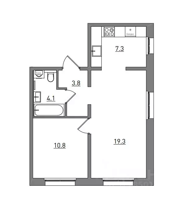 2-к кв. Кировская область, Киров ул. Чистопрудненская, 13А (45.3 м) - Фото 1