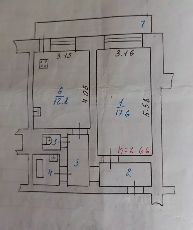 1-к кв. Курская область, Железногорск ул. Мира, 55К3 (43.1 м) - Фото 0