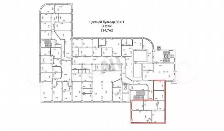 Аренда офиса 224.7 м2 м. Цветной бульвар в цао в - Фото 1