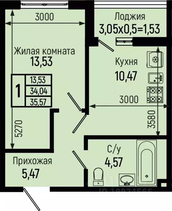 1-к кв. Краснодарский край, Туапсинский муниципальный округ, с. Небуг ... - Фото 0