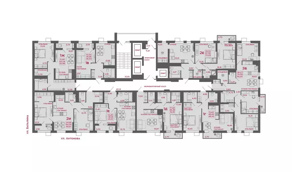2-комнатная квартира: Пенза, ЖК Микрорайон Новобережье (70.28 м) - Фото 2