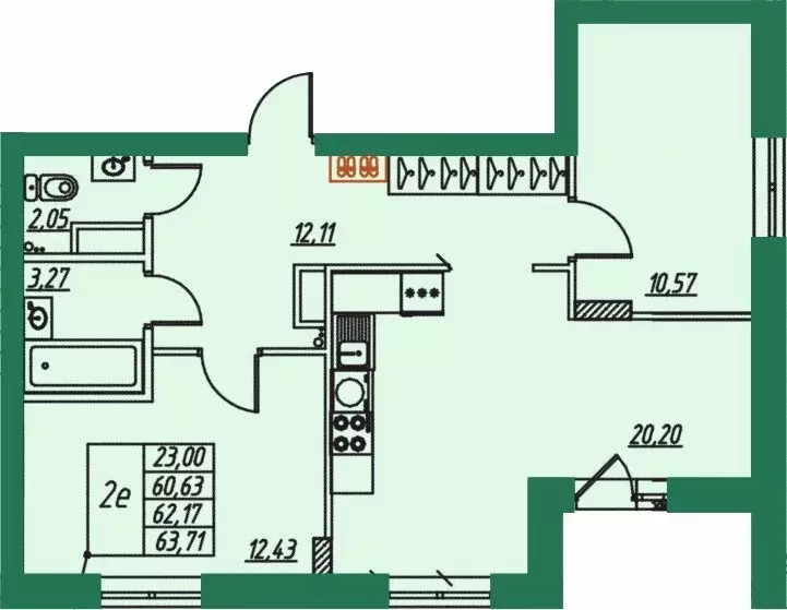 2-комнатная квартира: городской округ Владимир, посёлок ... - Фото 1