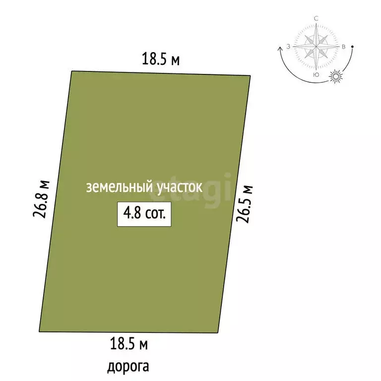 Участок в Севастополь, садоводческое товарищество Кальфа-1 (4.82 м) - Фото 1