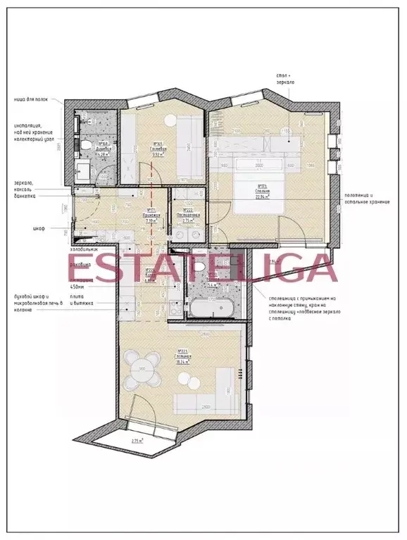 3-к кв. Москва Волоколамское ш., 81/2с6 (82.8 м) - Фото 2