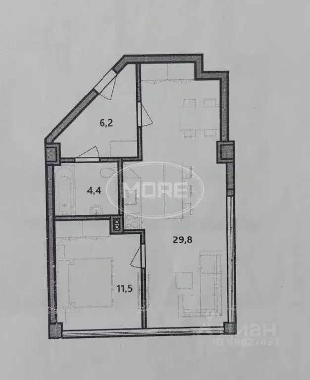 2-к кв. Калининградская область, Светлогорск ул. Ленина, 52 (54.6 м) - Фото 1