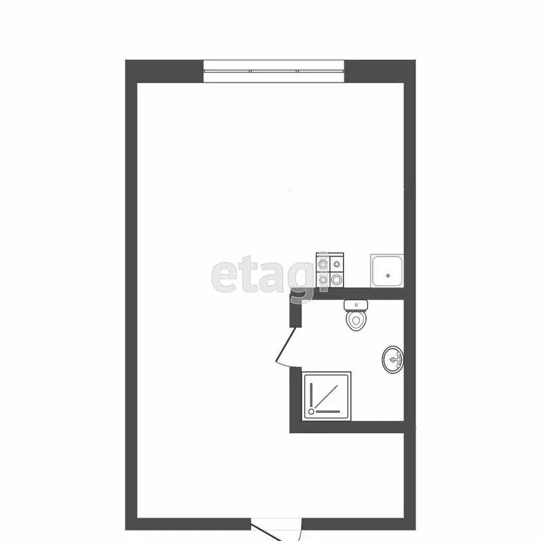 Квартира-студия: Тюмень, Ямская улица, 96А (15.1 м) - Фото 0