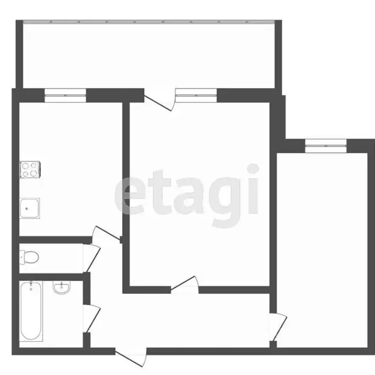 2-к кв. Тюменская область, Тюмень ул. Федюнинского, 7а (47.1 м) - Фото 2
