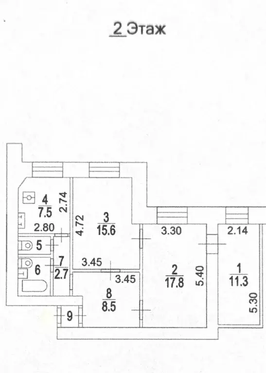 3-к кв. Москва Газетный пер., 13С1 (69.7 м) - Фото 1