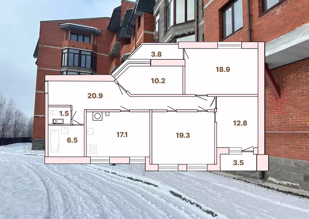 4-к кв. Санкт-Петербург Выборгское ш., 140 (107.2 м) - Фото 1