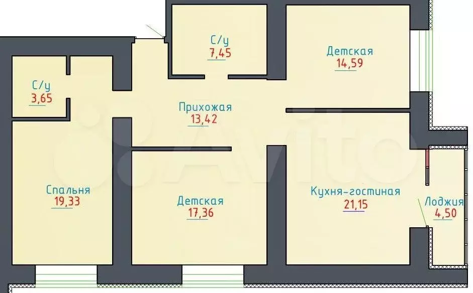4-к. квартира, 110 м, 8/17 эт. - Фото 0