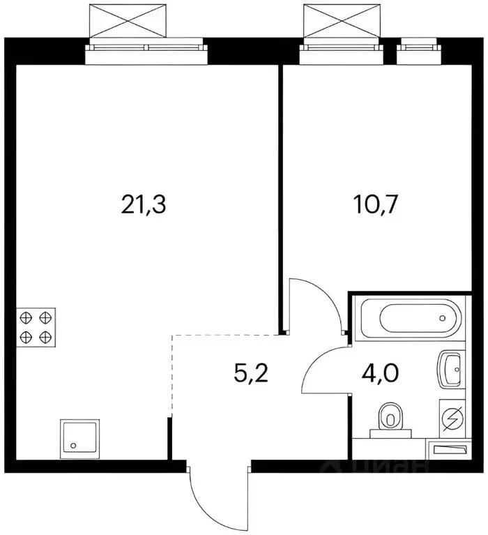 1-к кв. Московская область, Люберцы ул. Весенняя, 4к2 (40.5 м) - Фото 1