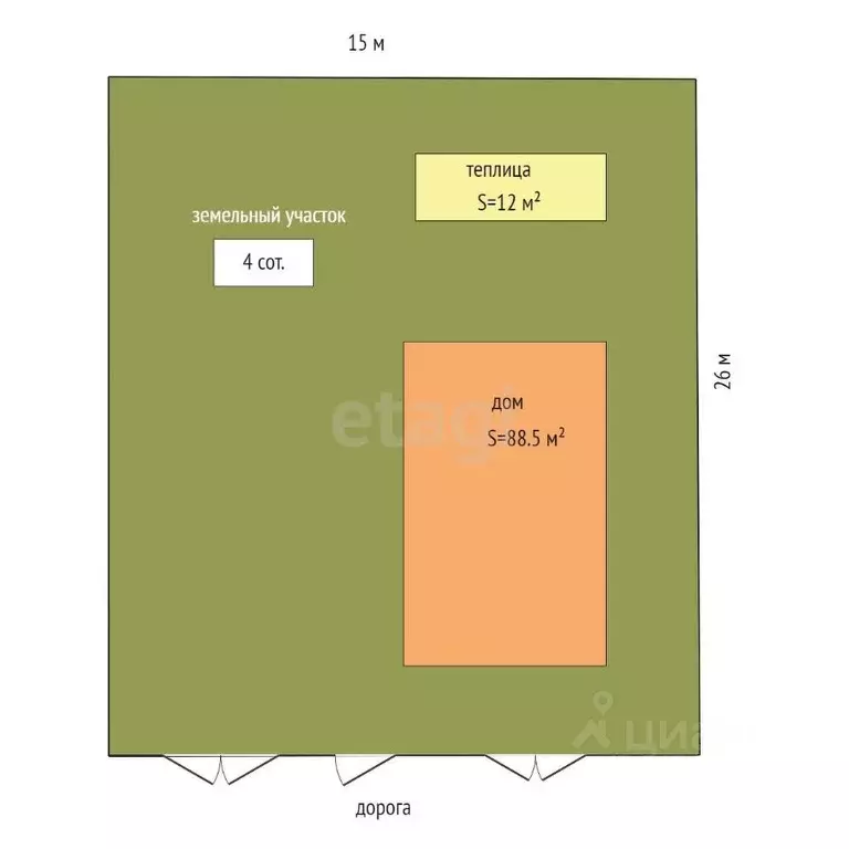 Дом в Крым, Сакский район, Суворовское с/пос, Сокол садовое ... - Фото 2