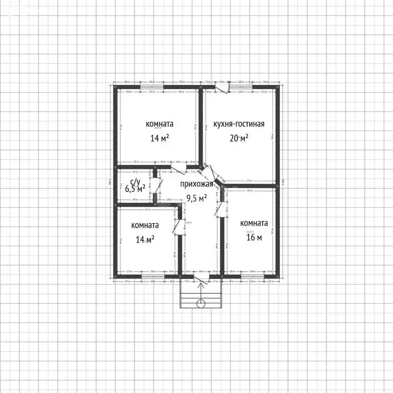 Дом в Южный, садовое товарищество Ивушка, Тополевая улица, 43 (90 м) - Фото 1