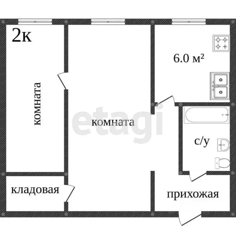 2-к кв. Костромская область, Кострома Катушечная ул., 82А (41.6 м) - Фото 0