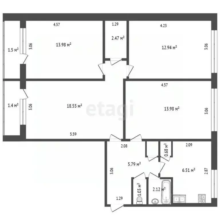 4-к кв. Мордовия, Саранск ул. Есенина, 16 (78.5 м) - Фото 0
