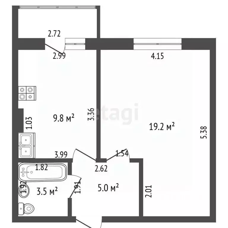 1-к кв. Марий Эл, Йошкар-Ола Фестивальная ул., 56 (37.5 м) - Фото 1