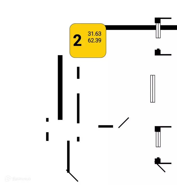 Продаётся 2-к квартира, 63.27 м - Фото 0
