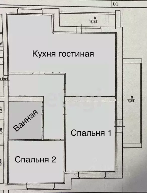 2-к кв. Костромская область, Кострома Юбилейная ул., 32к2 (107.0 м) - Фото 2