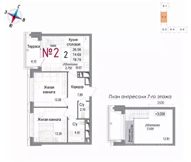 2-к кв. Московская область, Наро-Фоминск ул. Володарского, 10 (78.9 м) - Фото 1