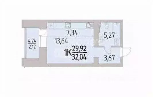 Студия Томская область, Томский район, д. Кисловка, Левобережный мкр ... - Фото 2
