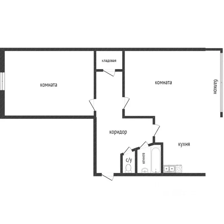 2-к кв. Свердловская область, Нижний Тагил ул. Черных, 38 (44.0 м) - Фото 2