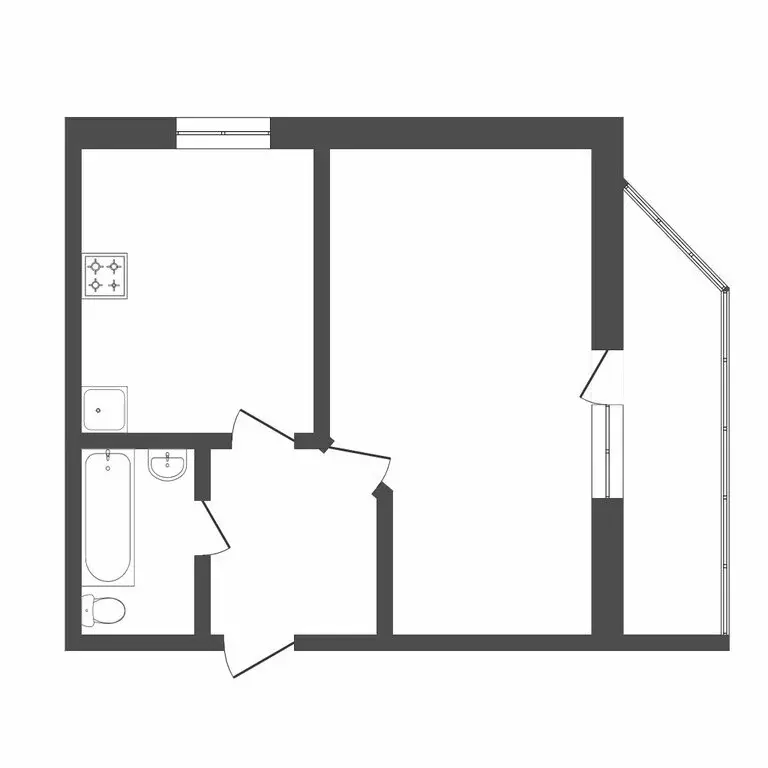 1-комнатная квартира: Тюмень, Боровская улица, 33 (37 м) - Фото 0