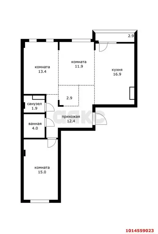 3-комнатная квартира: Краснодар, Круговая улица, 4/1 (81.3 м) - Фото 0