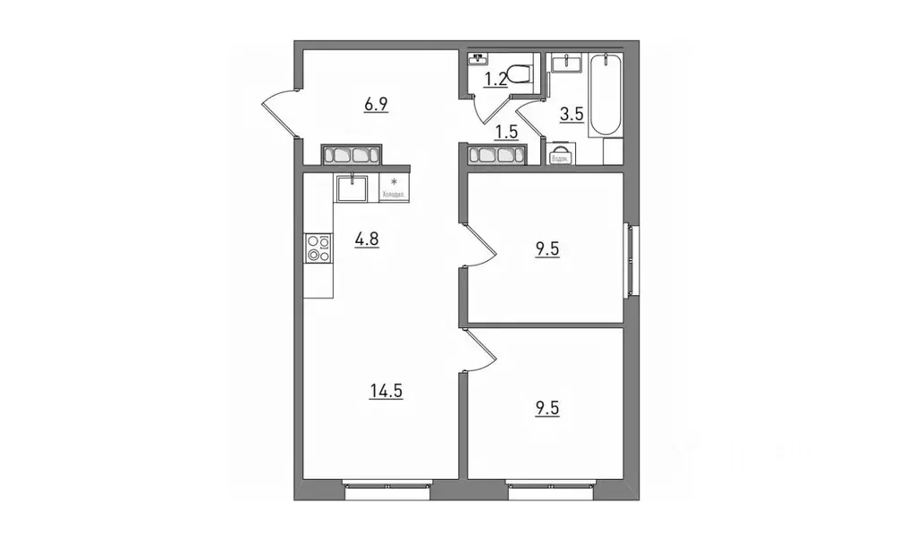 3-к кв. Кировская область, Киров ул. Чистопрудненская, 13А (51.4 м) - Фото 1