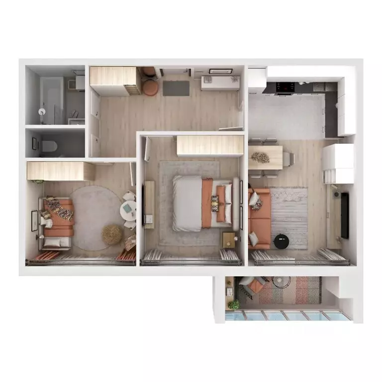 2-к кв. Рязанская область, Рыбное  (63.37 м) - Фото 1