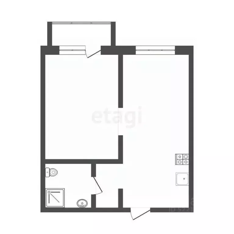 2-к кв. Татарстан, Набережные Челны ул. Абдуллы Алиша, 15 (35.0 м) - Фото 1