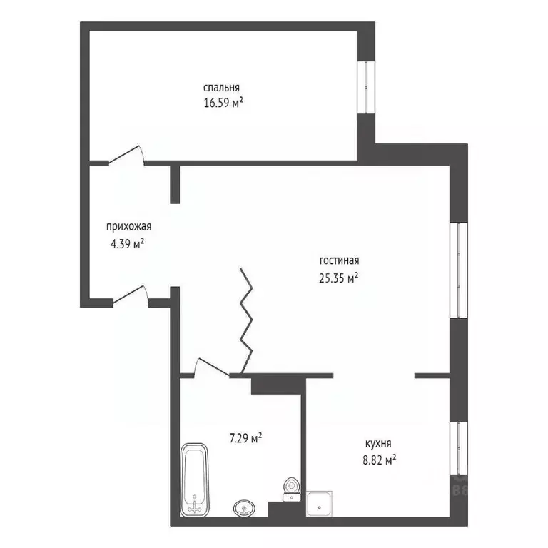 3-к кв. Красноярский край, Красноярск ул. Елены Стасовой, 48А (62.4 м) - Фото 2
