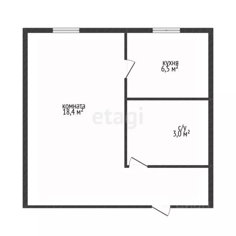 1-к кв. Костромская область, Кострома Никитская ул., 55 (30.0 м) - Фото 2