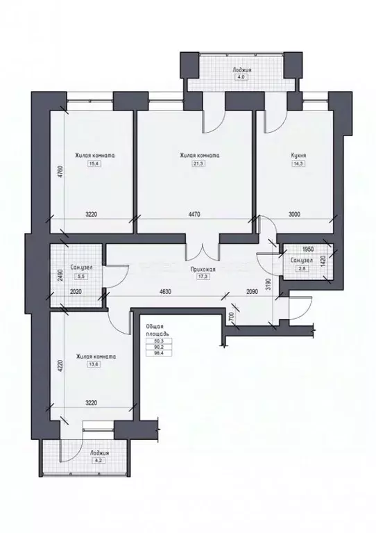 3-к кв. Татарстан, Казань ул. Журналистов, 2 (98.0 м) - Фото 1
