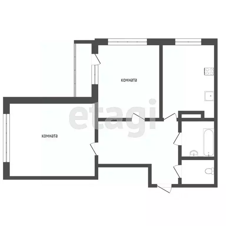 2-к кв. Мордовия, Саранск ул. Гагарина, 90 (55.0 м) - Фото 2