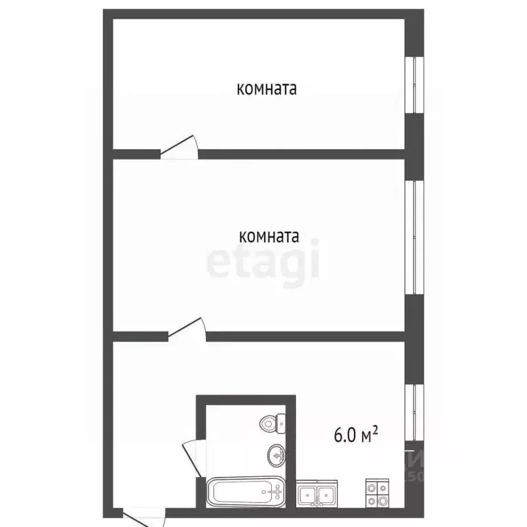 2-к кв. Владимирская область, Муром проезд 3-й Лесной, 6 (42.0 м) - Фото 0