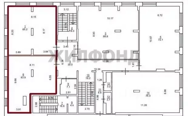 Офис в Новосибирская область, Новосибирск ул. Чаплыгина, 54 (129 м) - Фото 2