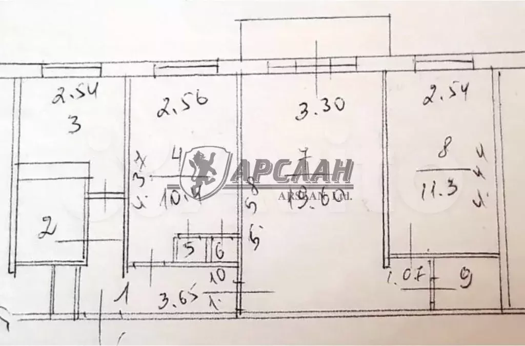 3-к. квартира, 58 м, 4/5 эт. - Фото 0