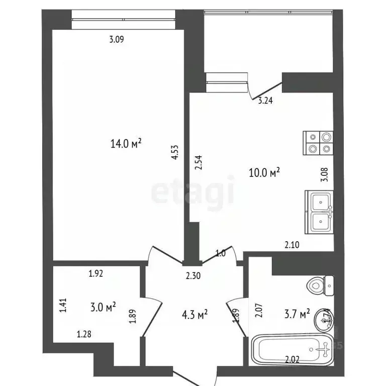 1-к кв. Москва бул. Веласкеса, 8 (35.0 м) - Фото 2