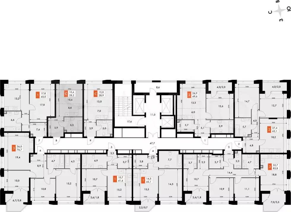 Квартира-студия, 28,2 м, 15/16 эт. - Фото 1
