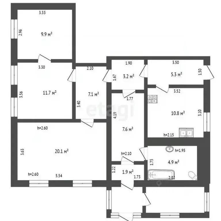 5-к кв. Воронежская область, Борисоглебск ул. 217-й Стрелковой ... - Фото 2
