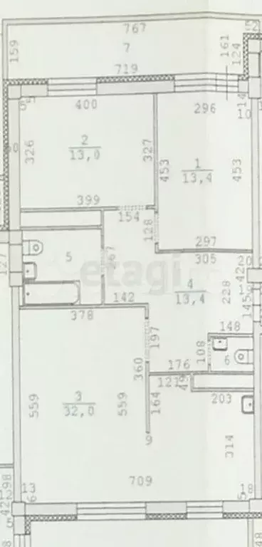 3-к. квартира, 77,8 м, 5/16 эт. - Фото 0