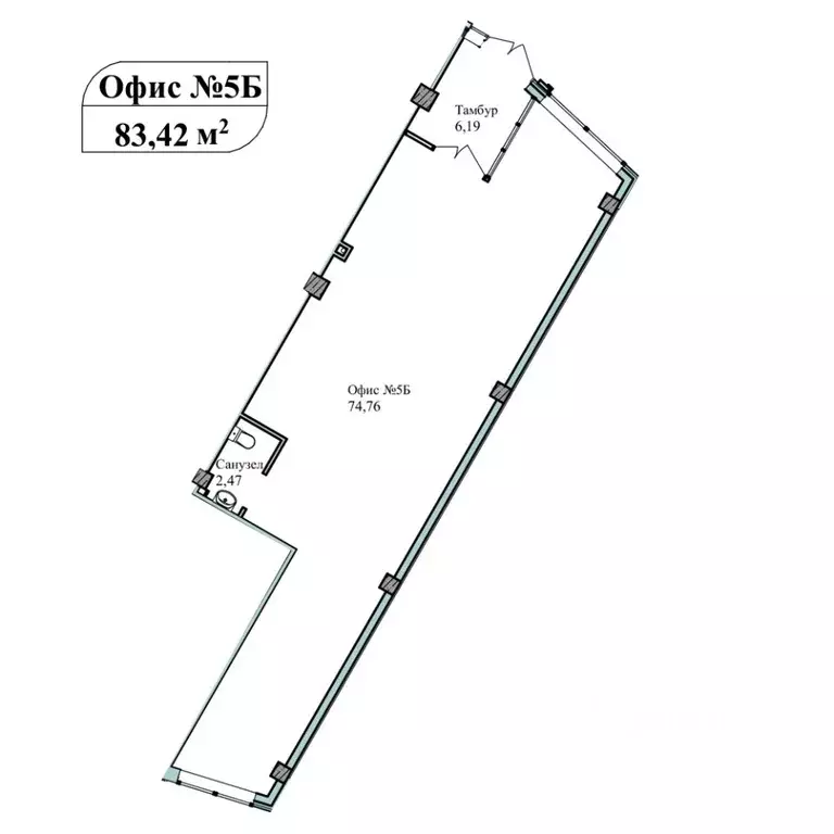 Торговая площадь в Севастополь ул. Летчиков, 10 (82 м) - Фото 1